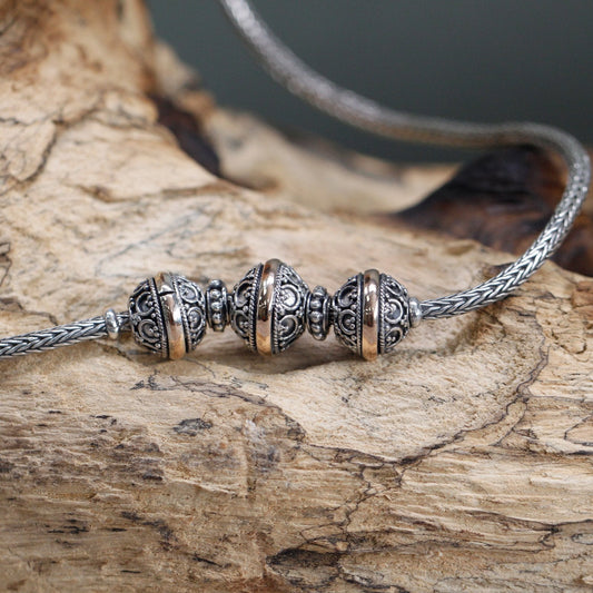 Tri Necklace in Silver and Gold | #product_category# - OneRoofGifts