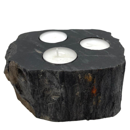 Triple Candle Holder Petrified Wood | #product_category# - OneRoofGifts