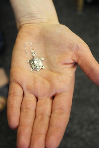 Turtle Earrings, Silver | #product_category# - OneRoofGifts