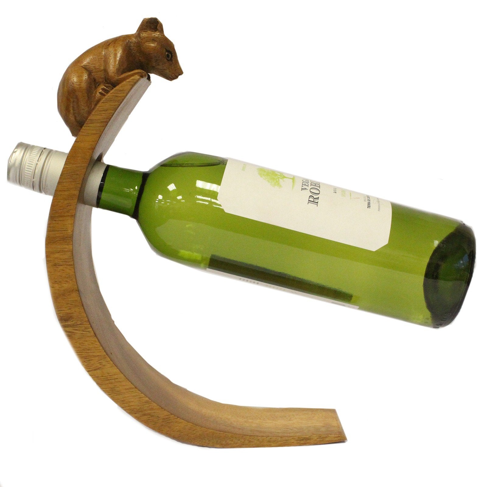 Wine Balance Holder, Wooden Mouse Design | #product_category# - OneRoofGifts