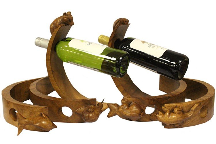 Wine Balance Holder, Wooden Mouse Design | #product_category# - OneRoofGifts