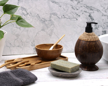 Wooden Coconut Soap Dispenser | #product_category# - OneRoofGifts