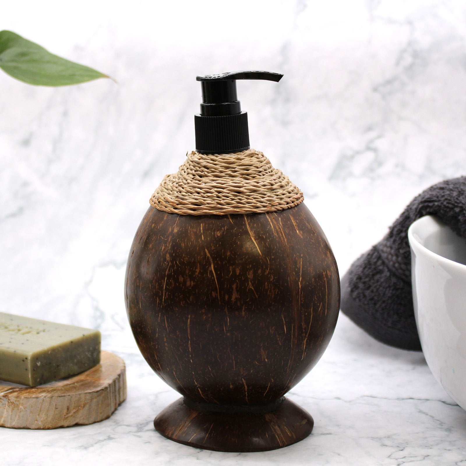 Wooden Coconut Soap Dispenser | #product_category# - OneRoofGifts
